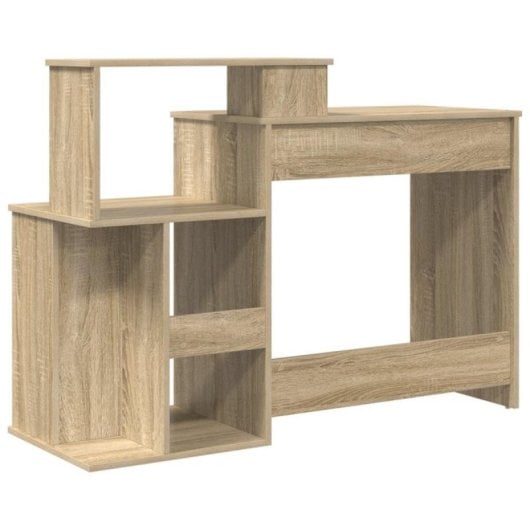 Secretária Magali MDF Branco Minimalista com Armazenamento e Design Reversível