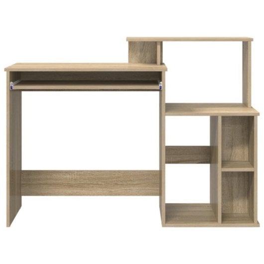 Secretária Magali MDF Branco Minimalista com Armazenamento e Design Reversível