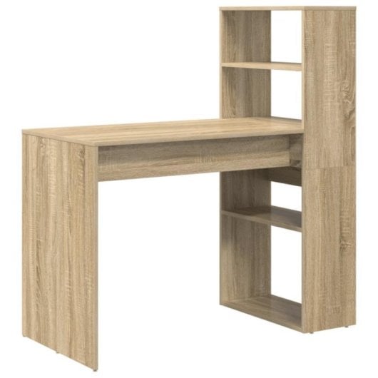 Bureau modèle Nagini - 113 cm, design moderne en chêne Sonoma, 50kg max