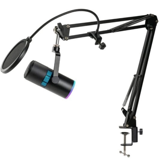 Micrófono Thronmax M30 USB cardioide con iluminación RGB personalizable