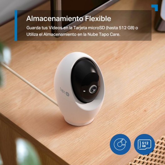 Tapo C260 Cámara de Vigilancia 360º Interior, 4K 8MP, Detección IA Gratuita Avanzada, Reconocimiento Facial, Visión Noct