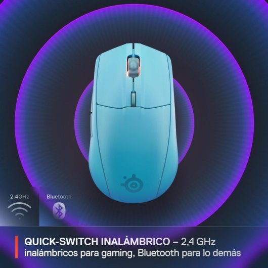 Souris de jeu sans fil SteelSeries Rival 3 Gen 2 18 000 DPI RGB 6 boutons Aqua