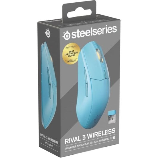 Souris de jeu sans fil SteelSeries Rival 3 Gen 2 18 000 DPI RGB 6 boutons Aqua