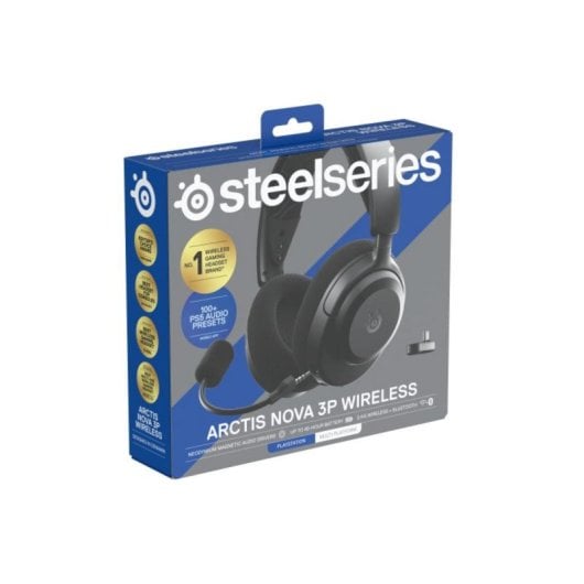Auriculares SteelSeries inalámbricos Bluetooth 5.3 con micrófono extraíble y cancelación de ruido negros