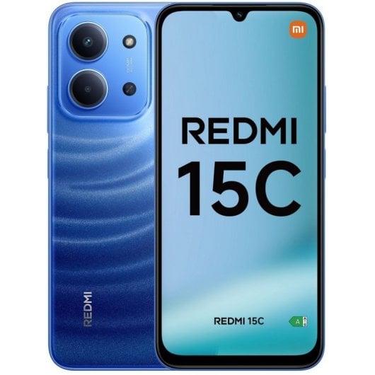 Smartphone Xiaomi Redmi 15C 4GB 256GB 6.9" 120Hz Batteria 6000mAh Ricarica rapida 33W Blu
