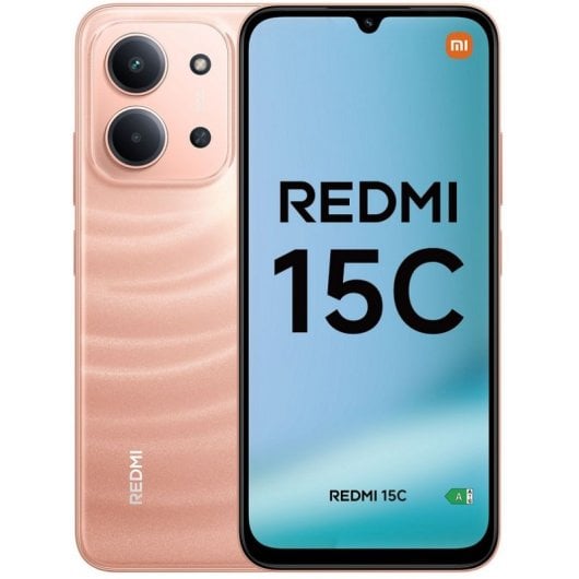 Smartphone Xiaomi Redmi 15C 4GB 256GB 6.9" 120Hz Batería 6000mAh Carga Rápida 33W Naranja Crepúsculo