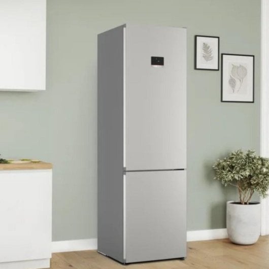 Frigorífico Bosch Combi 203cm 363L C Inox No Frost MultiAirflow VitaFresh LED Display