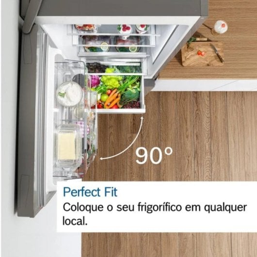 Frigorífico Bosch Combi 203cm 363L C Inox No Frost MultiAirflow VitaFresh LED Display