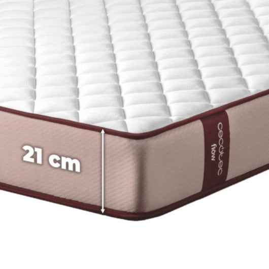 Cecotec Colchón Flow PureVital 1900 90x190 21 cm Doble Cara DualSystem VisComfort