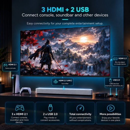 TV Nilait LED Prisma 55UD7004ST 55" 4K UltraHD 60Hz Smart TV WebOS HDR10