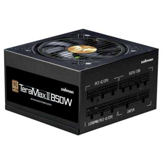 Fuente de Alimentación Zalman 850W Plus Gold Alta Eficiencia TMX2 Modular Ventilador Silencioso