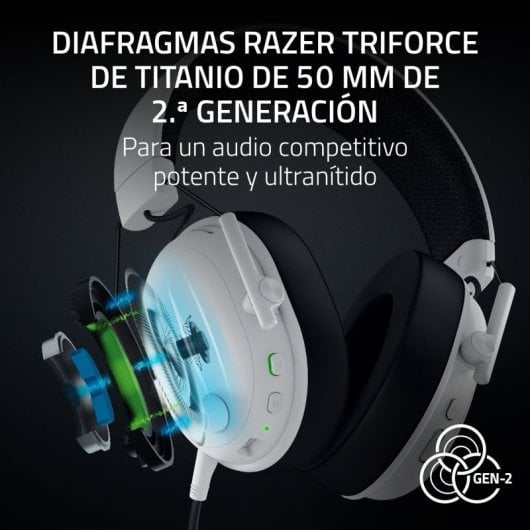 Razer BlackShark V3 Headset Sem Fios HyperSpeed com Áudio THX Branco