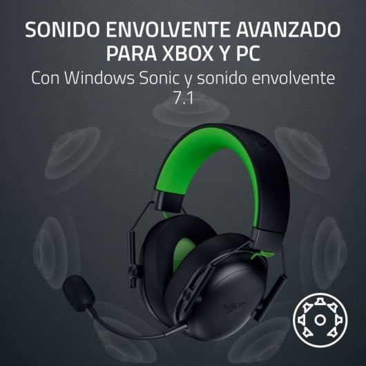 Auricolari Razer BlackShark V3 X Wireless HyperSpeed Xbox Nero ultraleggeri 270g