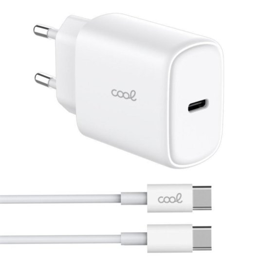 Adaptador de Red COOL TIPO-C 25W Power Delivery Cable Tipo-C 1.2m