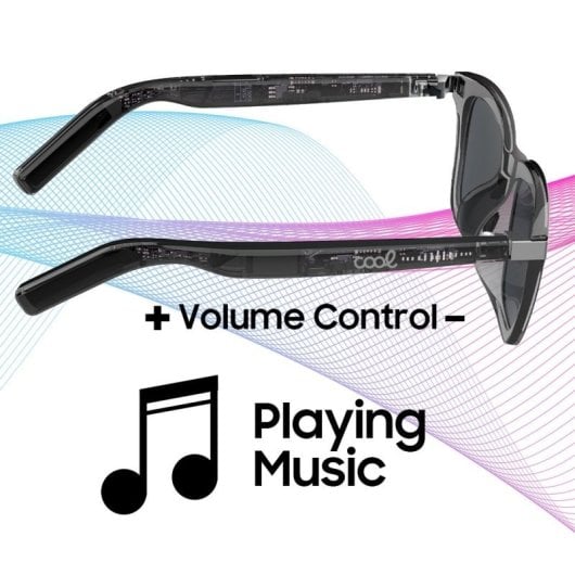 Smart Glasses COOL IA Bluetooth 5.3 Übersetzer 115 Sprachen Wasserdicht IP65 Schwarz