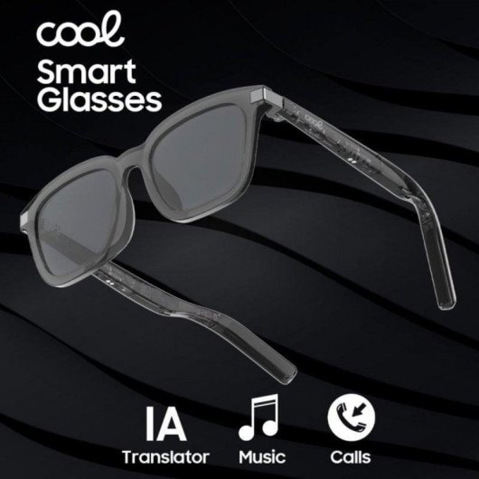 Cool Smart Glasses COOL IA Gafas Inteligentes Bluetooth Música Chamadas Tradução IP65 Preto