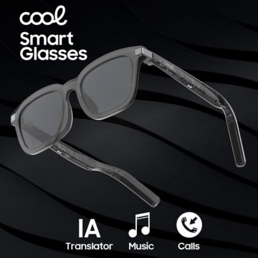 Smart Glasses COOL IA Bluetooth 5.3 Übersetzer 115 Sprachen Wasserdicht IP65 Schwarz