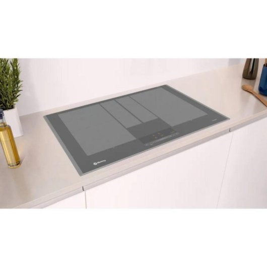 Placa de inducción Balay 3EB980AH 80cm 7400W 4 zonas Flex gris con control táctil