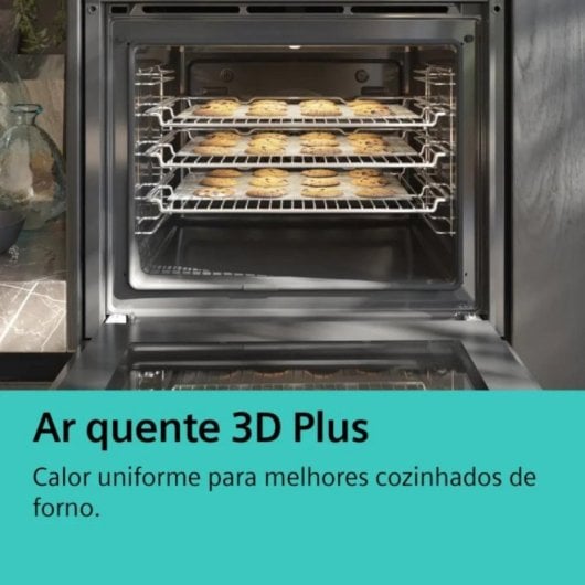 Forno Elétrico Siemens HQ574AER3 71L Preto Inox com vapor, pirolítico e controlo tátil