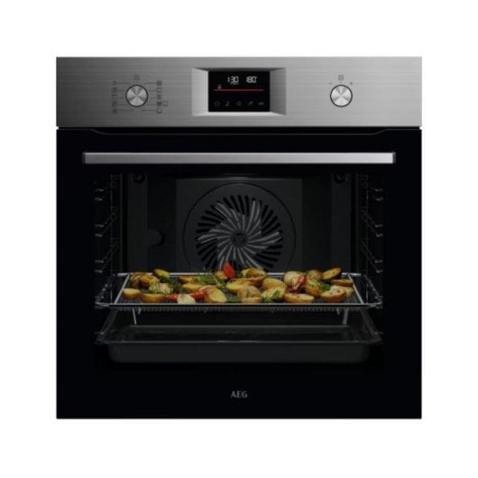 Horno eléctrico AEG OS6PB51AM 71L Inox con sonda térmica, AirFry y limpieza pirolítica