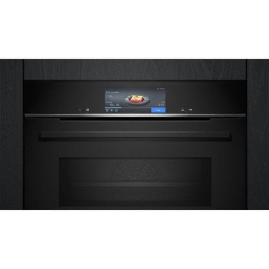 Forno Elétrico Siemens iQ700 HM778GMB1 67 L Preto com micro-ondas, autolimpeza pirolítica, Wi-Fi e ecrã TFT