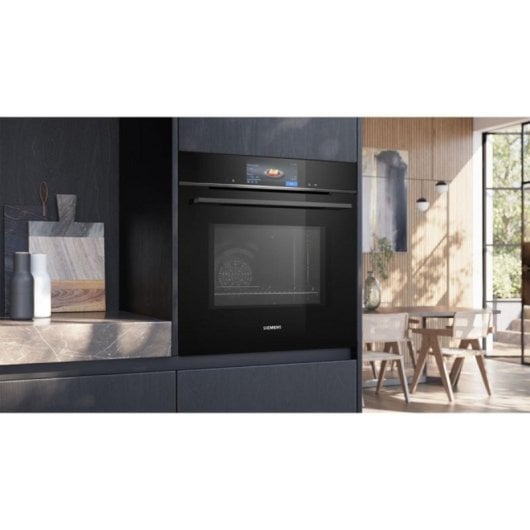 Forno Elétrico Siemens iQ700 HM778GMB1 67 L Preto com micro-ondas, autolimpeza pirolítica, Wi-Fi e ecrã TFT