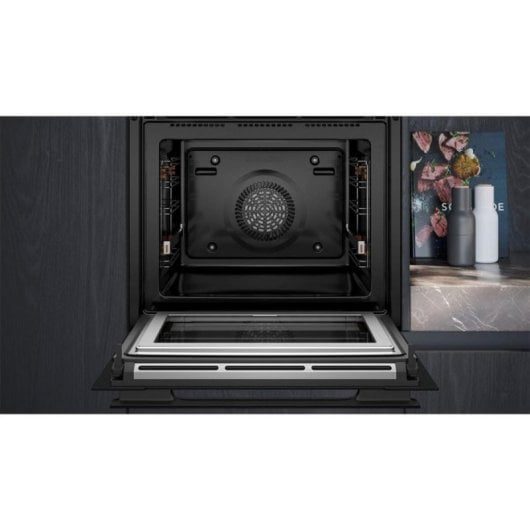 Forno Elétrico Siemens iQ700 HM778GMB1 67 L Preto com micro-ondas, autolimpeza pirolítica, Wi-Fi e ecrã TFT