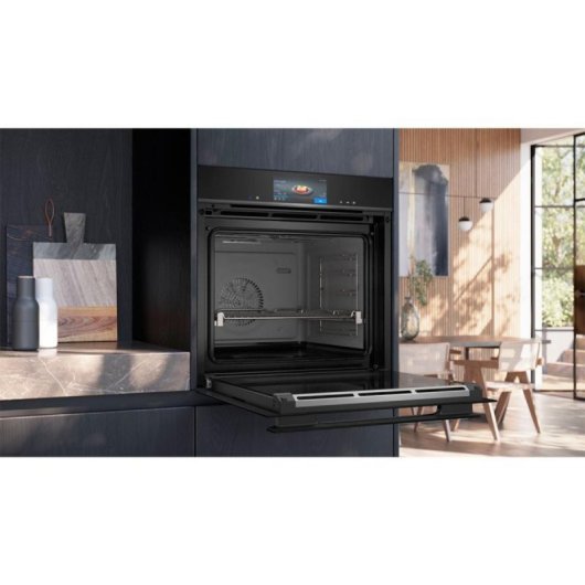 Forno Elétrico Siemens iQ700 HM778GMB1 67 L Preto com micro-ondas, autolimpeza pirolítica, Wi-Fi e ecrã TFT