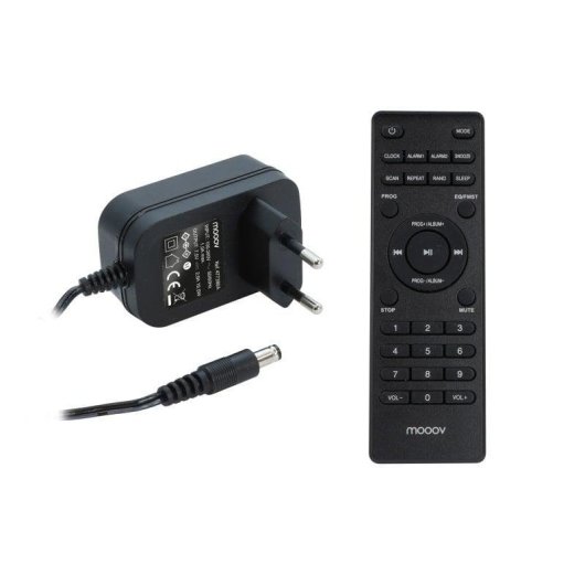 Microcatena Mooov 50W RMS Bluetooth 5.3 Radio FM Lettore CD Effetto Legno