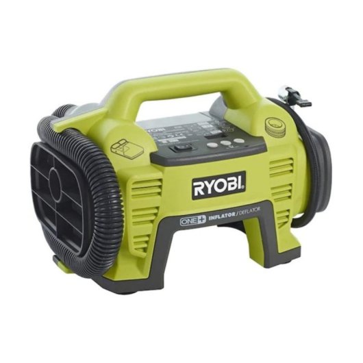 Compresor de Aire Sin Cable 18V ONE+ Ryobi Verde 150PSI Lectura Digital Desinflado Rápido