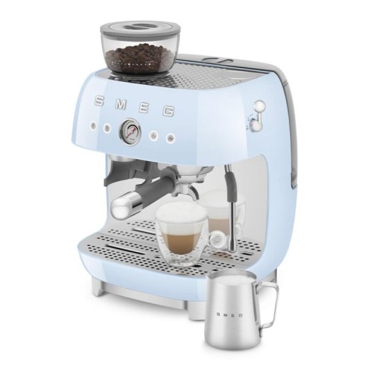 Espressomaschine Manuell Smeg EGF03PBEU 2,4L 20 Bar mit integriertem Mahlwerk Blau