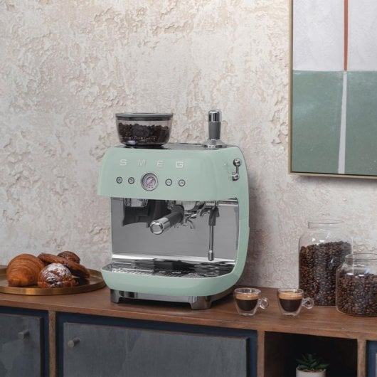 Kaffeemaschine Espresso Manuell Smeg EGF03PGEU 2,4L 20 bar mit Mahlwerk Grün