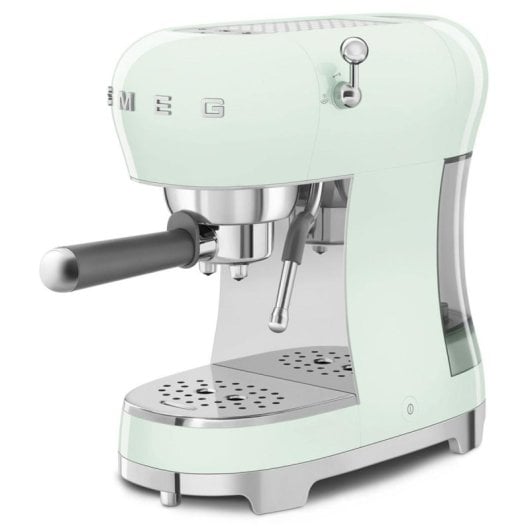Cafetera Manual Smeg ECF02 1,1L 15 bar Verde Thermoblock vaporizador leche