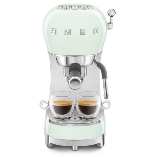 Cafetera Manual Smeg ECF02 1,1L 15 bar Verde Thermoblock vaporizador leche