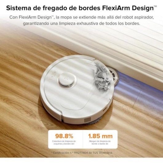 Robot Aspirador Roborock Qrevo Pro 7000Pa FlexiArm con Base Multifunción y Fregado Inteligente