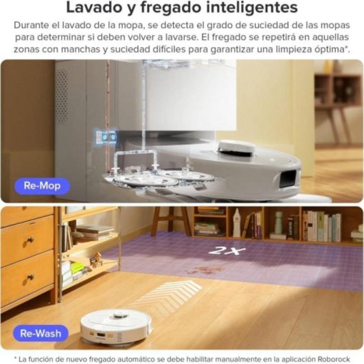 Robot Aspirador Roborock Qrevo Pro 7000Pa FlexiArm con Base Multifunción y Fregado Inteligente
