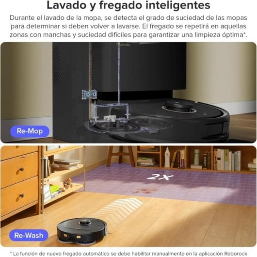 Robot Aspirador Roborock Qrevo Pro FlexiArm 7000 Pa Base Todo en Uno Negro