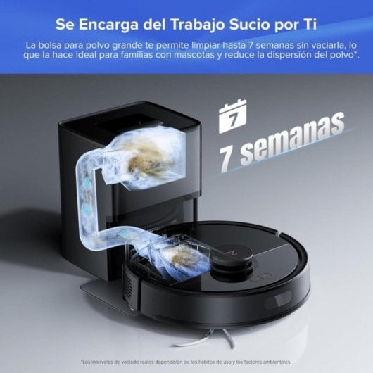 Robot Aspirador Roborock Q7 BF+ con autovaciado, 8000Pa y navegación LiDAR inteligente