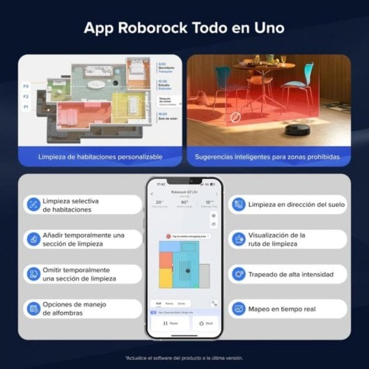 Robot Aspirador Roborock Q7 BF+ con autovaciado, 8000Pa y navegación LiDAR inteligente