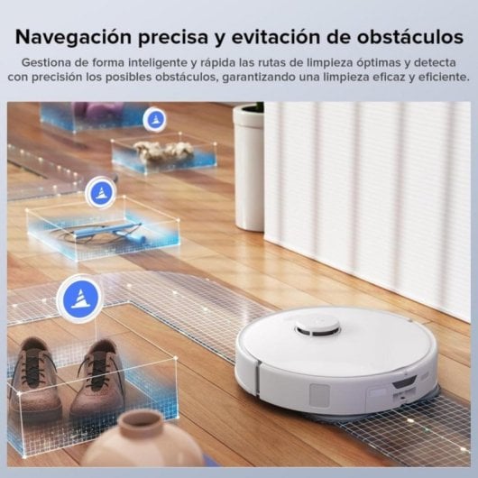 Robot Aspirador Roborock Qrevo Edge S5A con 18,500 Pa, mopa de agua caliente y anti-enredos