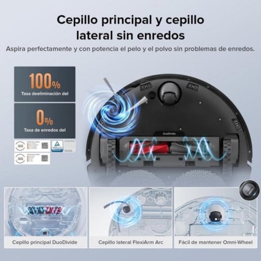 Robot Aspirador Roborock Qrevo Edge S5A con mopa FlexiArm, 18500 Pa y autolimpieza