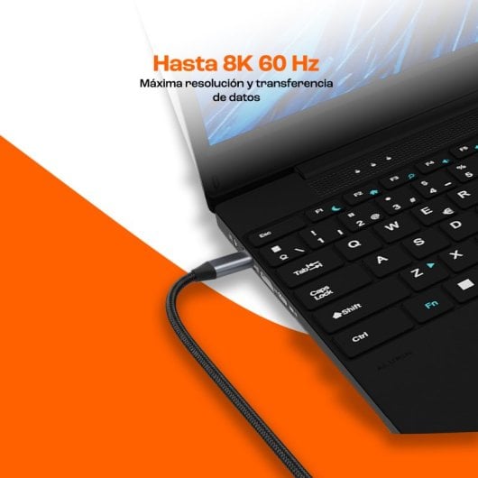PcCom Essential Cable USB-C a HDMI 8K 60Hz 1.8m Negro