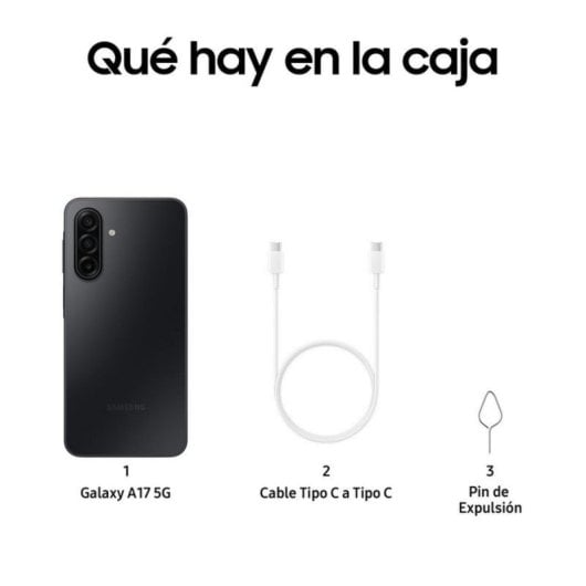 Samsung Galaxy A17 5G 8GB 256GB 6.7" Super AMOLED Móvil con IA y Batería Larga Duración Negro