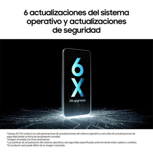 Samsung Galaxy A17 5G 8GB 256GB 6.7" Super AMOLED Móvil con IA y Batería Larga Duración Negro