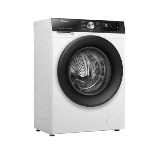 Lavadora carga frontal Hisense Serie 3S WF3S9043BW3 9 kg 1400 rpm clase A WiFi blanca