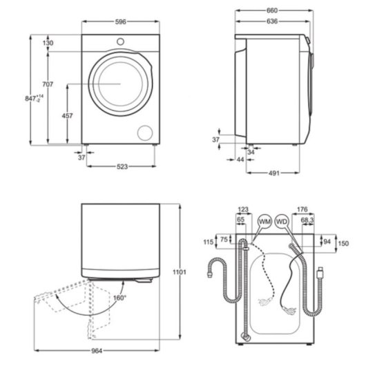 Lavadora AEG LFR7294O2B 9kg Carga Frontal 1400rpm A Blanca ProSteam PreciseWash Drum Care