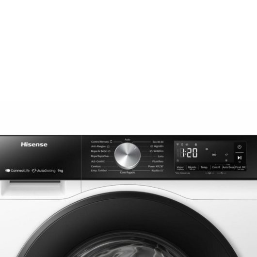 Lavadora Hisense WF3S9045BW3 9kg Carga Frontal 1400rpm Clase A Blanca WiFi Autodosificación