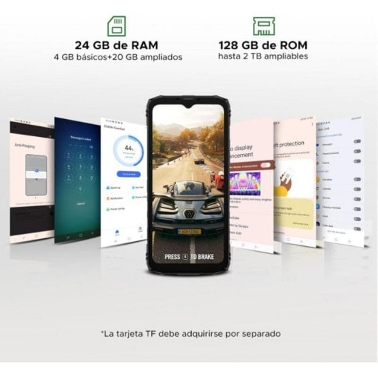 DOOGEE Blade10 Energy 24GB/128GB/6.56" Preto/Vermelho