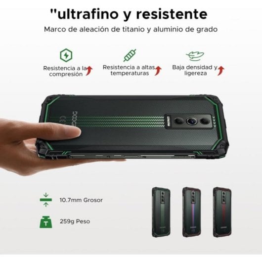 DOOGEE Blade10 Energy 24GB/128GB/6.56" Preto/Vermelho