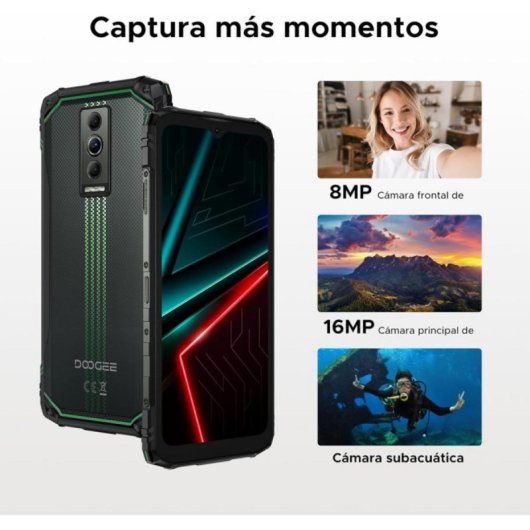 DOOGEE Blade10 Energy 24GB/128GB/6.56" Preto/Vermelho